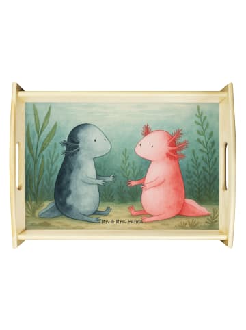 Mr. & Mrs. Panda Dekotablett Axolotl Liebe Design ohne Spruch in Weiß