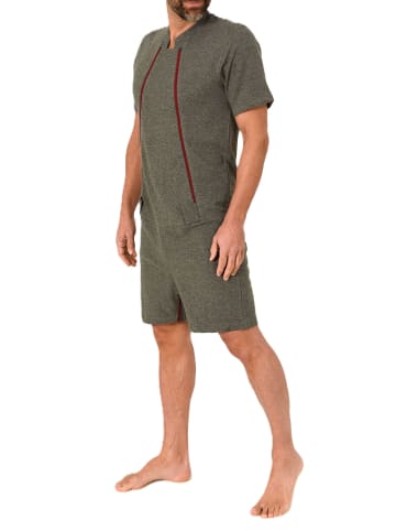 NORMANN Pflegeoverall kurzarm Reissverschluss Vorne - 88434 in anthrazit