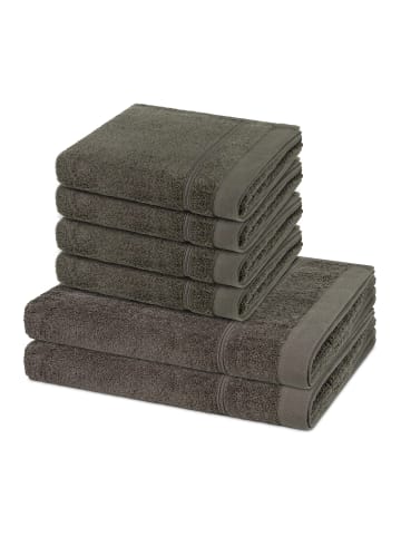 Ross 4 X Handtuch 2 X Duschtuch im Set Rubin in Mokka