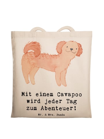 Mr. & Mrs. Panda Schultasche Cavapoo Abenteuer mit Spruch in Creme