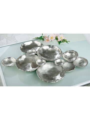 GILDE Schale "Multiple" in Silber - H. 8 cm - B. 75 cm