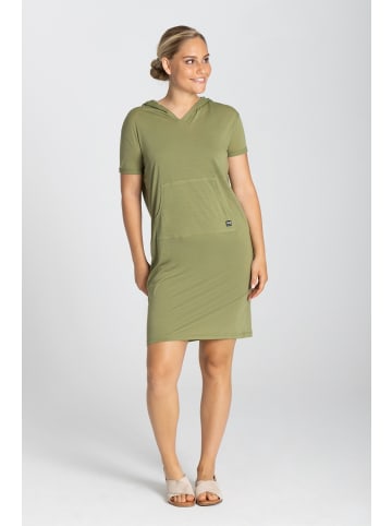 super.natural Merino Kleid W HOODED DRESS in hellkhaki