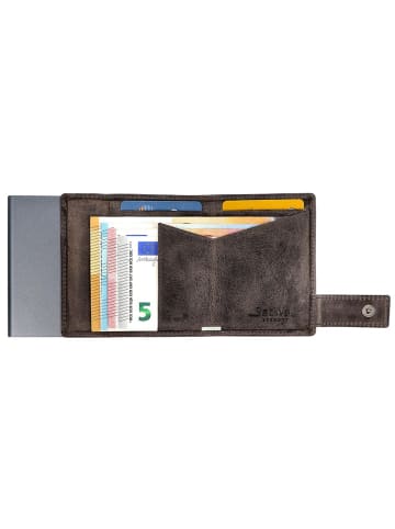 SecWal Kreditkartenetui Geldbörse RFID Leder 9 cm in grau