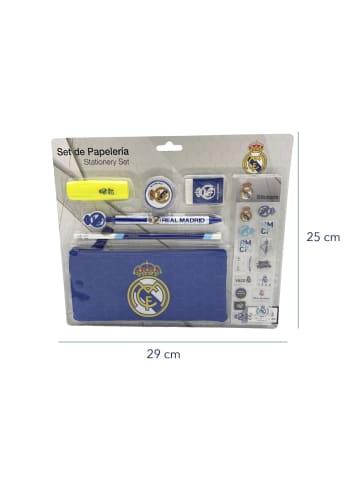 Real Madrid Schulset mit Federmäppchen, Bleistift und Textmarker