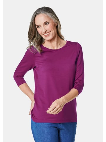 GOLDNER Kurzgröße:  Shirt Kombifreundliches Shirt mit ¾ Arm in cyclam