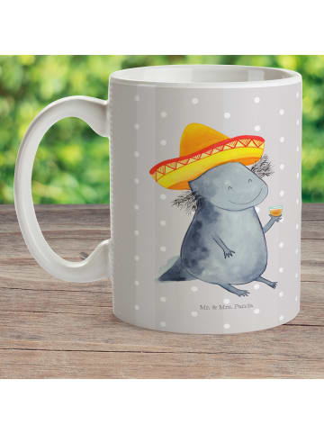 Mr. & Mrs. Panda Kindertasse Axolotl Tequila ohne Spruch in Grau Pastell