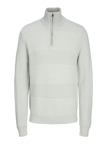 Jack & Jones Pullover 'Hugo Zip' in grau