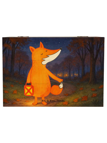 Mr. & Mrs. Panda Kiste Fuchs Laterne Design ohne Spruch in Weiß