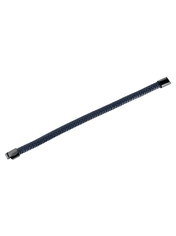 Adeliás Damen Armband – Textilarmband aus Leder 20 cm in silber