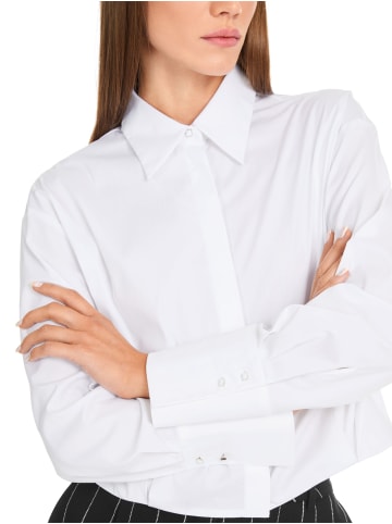 MARC CAIN COLLECTIONS Cropped Bluse mit Ballon-Silhouette in White