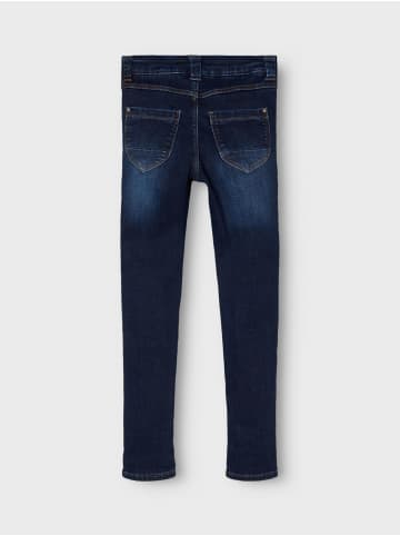 name it Mädchen Jeans mit Brush-Effekt Dark Blue Denim-56