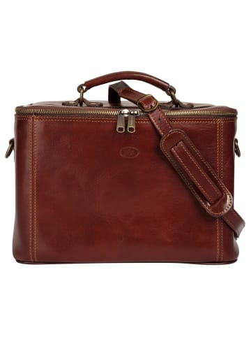 piké Beauty Case echt Leder in braun