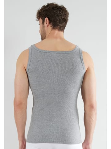 CECEBA Tank-Top 2Er Pack Classic Double Rib in grau-mittel-melange