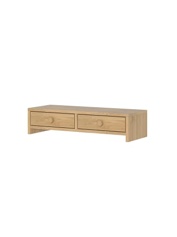 relaxdays Monitorständer in Natur - (B)47 x (H)12,5 x (T)18 cm