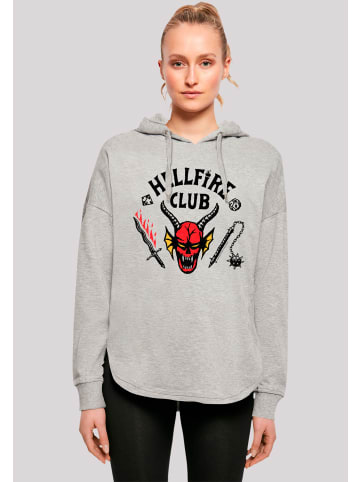 F4NT4STIC Oversized Hoodie Stranger Things Hellfire Club Netflix TV Series in grau