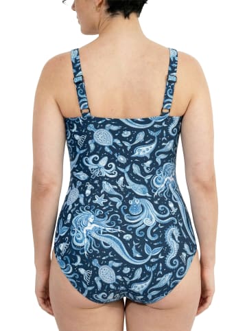 Ulla Popken Badeanzug in dunkelblau