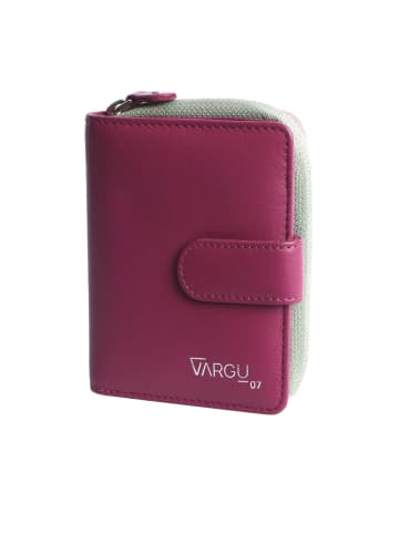 VARGU Echtleder Geldbörse VINEM 1-A in cranberry-sage green