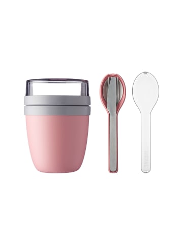 Mepal 4er Set Lunchpot mit Besteckset Ellipse 500 + 200 ml in Nordic Pink