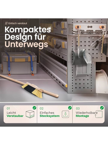 Novaliv 2er Set Zimmerbesen mit Stiel FEINE KUNSTBORSTEN Besen weiche Borsten in Braun
