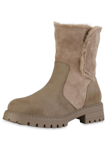 VAN HILL Klassische Stiefeletten Sofia in Khaki
