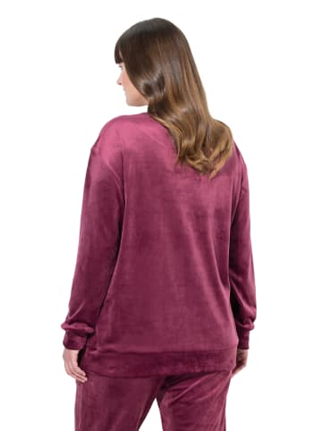 Ulla Popken Loungewear Oberteil in dunkle beere