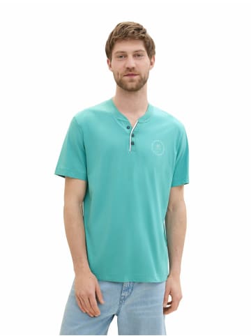 Tom Tailor Knopfleisten T-Shirt für Herren in trkis