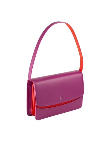 DuDu Schultertasche Leder 29 cm in fuchsia