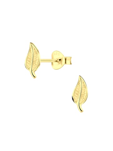 Alexander York Ohrstecker LEAF in Gold aus 925 Sterling Silber, 2-tlg.