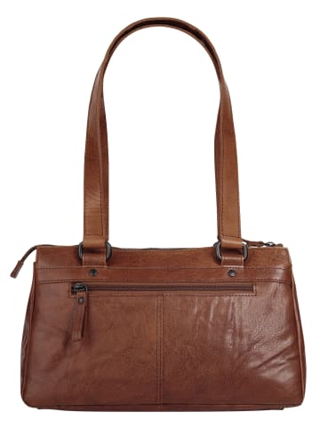 SPIKES & SPARROW Handtasche echt Leder in cognac