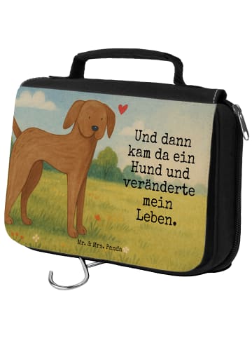 Mr. & Mrs. Panda Kulturtasche Hund Dogge Design mit Spruch in Weiß
