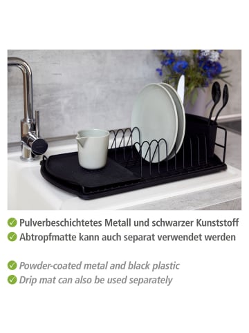 Wenko Geschirrabtropfer Basic Schwarz, Geschirrabtropfer Mod. Basic Schwarz in Schwarz