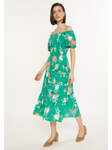 Usha Women Dress in multicolor green
