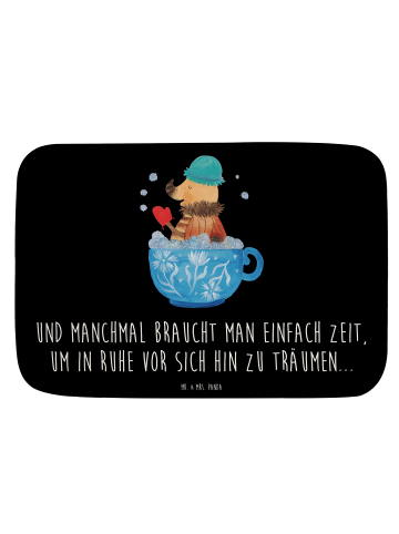 Mr. & Mrs. Panda Badteppich Nachtfalter Schaumbad mit Spruch in Schwarz