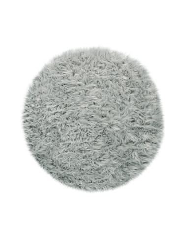 KADIMA DESIGN Hochflor Teppich Shaggy waschmaschinenwaschbar Einfarbig in Grau