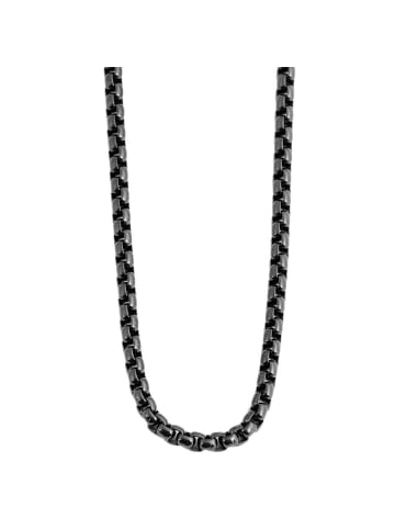 Adeliás Unisex Halskette – Venezianerkette aus Edelstahl in schwarz