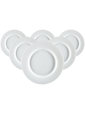 Ritzenhoff & Breker 6er Set Speiseteller Sofia in Weiß ø 26,5 cm in weiß