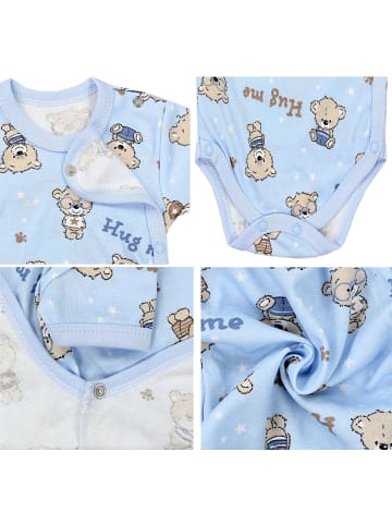 TupTam Baby Jungen Kurzarm Wickelbody 5er Set in mint/weiß