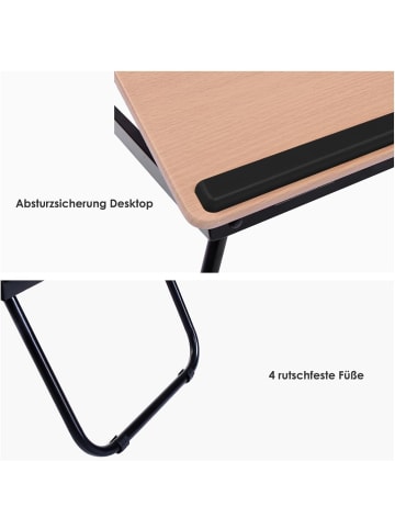 COSTWAY Laptoptisch klappbar in Schwarz