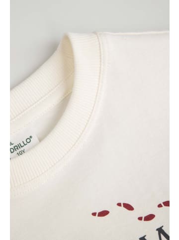 Coccodrillo Baumwoll-T-Shirt mit kurzen Ärmeln in ecru