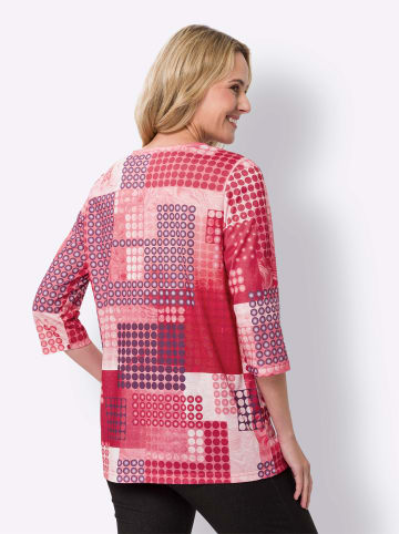 Sieh an! 3/4-Arm-Shirt in fuchsia-traube-bedruckt