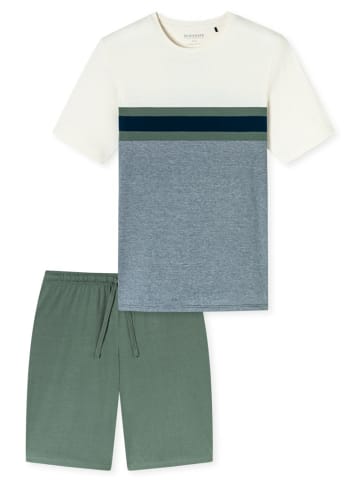 Schiesser Pyjama kurz für Herren in khaki