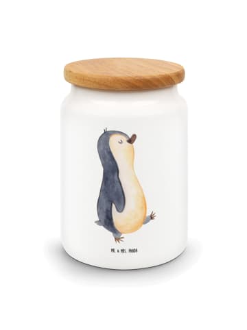 Mr. & Mrs. Panda Vorratsdose Pinguin marschieren ohne Spruch in Weiß
