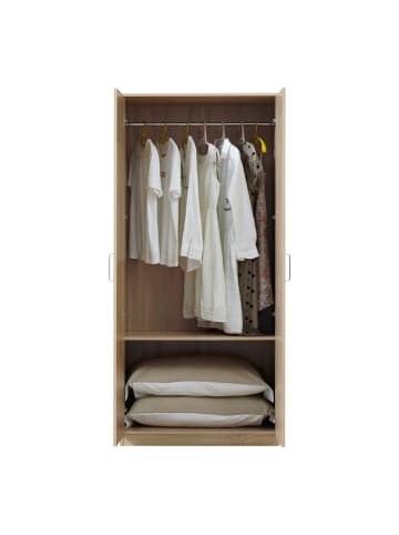 en.casa Kleiderschrank Bodolz in Beige Ohne Farbe (B)80cm (G)63.2cm