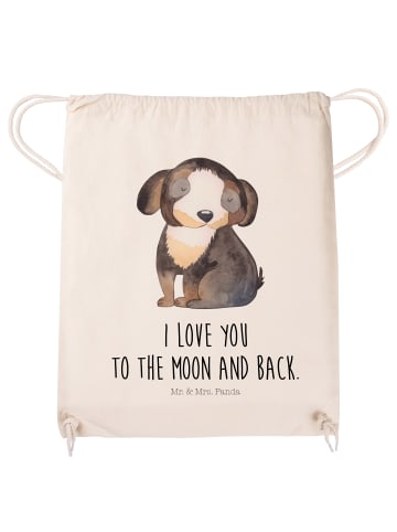 Mr. & Mrs. Panda Stoffbeutel Hund Entspannen mit Spruch in Creme