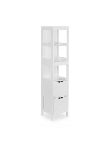 relaxdays Badezimmerschrank in Weiß - (B)30 x (H)144 x (T)30 cm