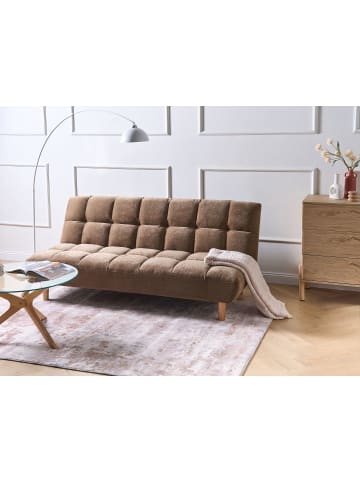 Beliani Schlafsofa RISOR in Braun - (W) 190 x (H) 83 x (L) 90 cm