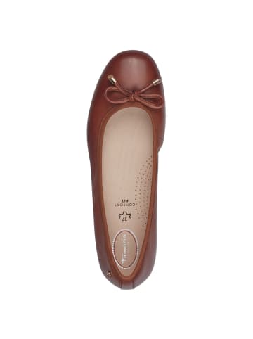 Tamaris COMFORT Ballerina in COGNAC