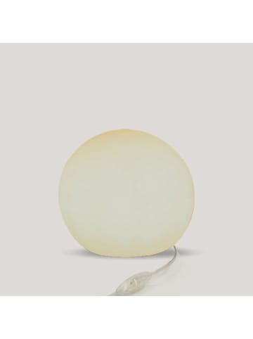 Licht-Erlebnisse Tischlampe EEK F Ø 50 x (H)44 cm in Weiß