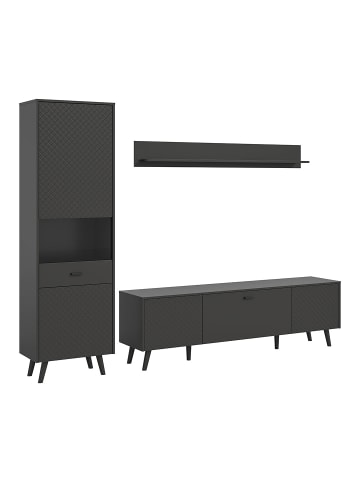 ebuy24 Wandregal Linea Grau 258 x 40 cm
