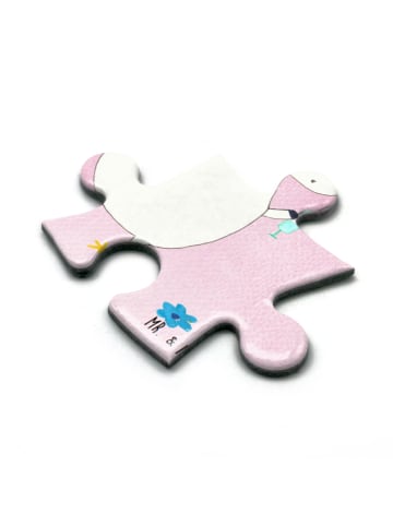 Mr. & Mrs. Panda Puzzle Einhorn Krankenschwester mit Spruch in Rot Pastell